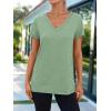 imageAUTOMET TShirts Short Sleeve V Neck Tees Tops for Women Fashion Trendy Lightweight Soft Casual Summer Outfits Clothes 2025Green