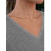 imageAUTOMET TShirts Short Sleeve V Neck Tees Tops for Women Fashion Trendy Lightweight Soft Casual Summer Outfits Clothes 2025Grey