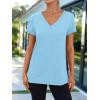 imageAUTOMET TShirts Short Sleeve V Neck Tees Tops for Women Fashion Trendy Lightweight Soft Casual Summer Outfits Clothes 2025Lightblue