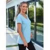 imageAUTOMET TShirts Short Sleeve V Neck Tees Tops for Women Fashion Trendy Lightweight Soft Casual Summer Outfits Clothes 2025Lightblue