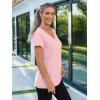 imageAUTOMET TShirts Short Sleeve V Neck Tees Tops for Women Fashion Trendy Lightweight Soft Casual Summer Outfits Clothes 2025Lightpink