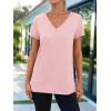 imageAUTOMET TShirts Short Sleeve V Neck Tees Tops for Women Fashion Trendy Lightweight Soft Casual Summer Outfits Clothes 2025Lightpink