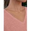 imageAUTOMET TShirts Short Sleeve V Neck Tees Tops for Women Fashion Trendy Lightweight Soft Casual Summer Outfits Clothes 2025Pink