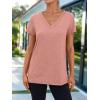 imageAUTOMET TShirts Short Sleeve V Neck Tees Tops for Women Fashion Trendy Lightweight Soft Casual Summer Outfits Clothes 2025Pink