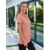 imageAUTOMET TShirts Short Sleeve V Neck Tees Tops for Women Fashion Trendy Lightweight Soft Casual Summer Outfits Clothes 2025Pink