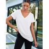 imageAUTOMET TShirts Short Sleeve V Neck Tees Tops for Women Fashion Trendy Lightweight Soft Casual Summer Outfits Clothes 2025White