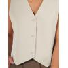 imageAUTOMET Vest for Women Summer Tops Spring Outfits Linen 2025 Fashion Button Down Sleeveless Business Casual Dressy ClothesApricot