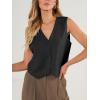 imageAUTOMET Vest for Women Summer Tops Spring Outfits Linen 2025 Fashion Button Down Sleeveless Business Casual Dressy ClothesBlack
