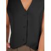 imageAUTOMET Vest for Women Summer Tops Spring Outfits Linen 2025 Fashion Button Down Sleeveless Business Casual Dressy ClothesBlack