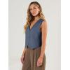 imageAUTOMET Vest for Women Summer Tops Spring Outfits Linen 2025 Fashion Button Down Sleeveless Business Casual Dressy ClothesBlue