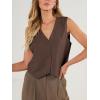 imageAUTOMET Vest for Women Summer Tops Spring Outfits Linen 2025 Fashion Button Down Sleeveless Business Casual Dressy ClothesBrown