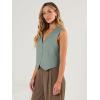 imageAUTOMET Vest for Women Summer Tops Spring Outfits Linen 2025 Fashion Button Down Sleeveless Business Casual Dressy ClothesGreen