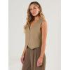imageAUTOMET Vest for Women Summer Tops Spring Outfits Linen 2025 Fashion Button Down Sleeveless Business Casual Dressy ClothesKhaki