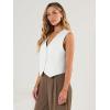 imageAUTOMET Vest for Women Summer Tops Spring Outfits Linen 2025 Fashion Button Down Sleeveless Business Casual Dressy ClothesWhite