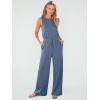 imageAUTOMET Womens Jumpsuits Dressy Summer Outfits Casual Sleeveless Wide Leg Long Pants Rompers Fashion ClothesHaze Blue
