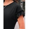 imageAUTOMET Womens Short Sleeve Tops Summer Tshirts Casual 2025 Cute Ruffle Crewneck Trendy Fashion Dressy Cute Work OutfitsBlack