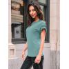 imageAUTOMET Womens Short Sleeve Tops Summer Tshirts Casual 2025 Cute Ruffle Crewneck Trendy Fashion Dressy Cute Work OutfitsGreen