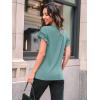 imageAUTOMET Womens Short Sleeve Tops Summer Tshirts Casual 2025 Cute Ruffle Crewneck Trendy Fashion Dressy Cute Work OutfitsGreen