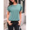 imageAUTOMET Womens Short Sleeve Tops Summer Tshirts Casual 2025 Cute Ruffle Crewneck Trendy Fashion Dressy Cute Work OutfitsGreen