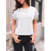 imageAUTOMET Womens Short Sleeve Tops Summer Tshirts Casual 2025 Cute Ruffle Crewneck Trendy Fashion Dressy Cute Work OutfitsWhite