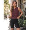 imageAUTOMET Womens Tank Tops Summer Sleeveless High Neck Casual Cute Basic Trendy Loose Crew Flowy Beach Shirt Vacation OutfitsBurgundy