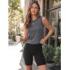 imageAUTOMET Womens Tank Tops Summer Sleeveless High Neck Casual Cute Basic Trendy Loose Crew Flowy Beach Shirt Vacation OutfitsGrey