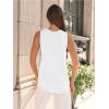 imageAUTOMET Womens Tank Tops Summer Sleeveless High Neck Casual Cute Basic Trendy Loose Crew Flowy Beach Shirt Vacation OutfitsWhite