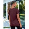 imageAUTOMET Womens Tops Business Casual Basic T Shirts Loose Fit Crewneck Short Sleeve Tee Summer Outfit Trendy Cute ClothesWine Red