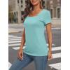 imageAUTOMET Womens Tops Casual Spring Summer Tshirts 2025 Short Sleeve Square Neck Basic Tee OutfitsAqua