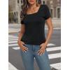 imageAUTOMET Womens Tops Casual Spring Summer Tshirts 2025 Short Sleeve Square Neck Basic Tee OutfitsBlack