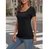 imageAUTOMET Womens Tops Casual Spring Summer Tshirts 2025 Short Sleeve Square Neck Basic Tee OutfitsBlack