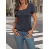 imageAUTOMET Womens Tops Casual Spring Summer Tshirts 2025 Short Sleeve Square Neck Basic Tee OutfitsBlack Grey