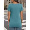 imageAUTOMET Womens Tops Casual Spring Summer Tshirts 2025 Short Sleeve Square Neck Basic Tee OutfitsBlue Green