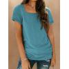 imageAUTOMET Womens Tops Casual Spring Summer Tshirts 2025 Short Sleeve Square Neck Basic Tee OutfitsBlue Green