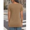 imageAUTOMET Womens Tops Casual Spring Summer Tshirts 2025 Short Sleeve Square Neck Basic Tee OutfitsCoffee