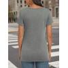 imageAUTOMET Womens Tops Casual Spring Summer Tshirts 2025 Short Sleeve Square Neck Basic Tee OutfitsGrey