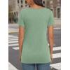 imageAUTOMET Womens Tops Casual Spring Summer Tshirts 2025 Short Sleeve Square Neck Basic Tee OutfitsLight Green