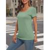 imageAUTOMET Womens Tops Casual Spring Summer Tshirts 2025 Short Sleeve Square Neck Basic Tee OutfitsLight Green