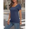 imageAUTOMET Womens Tops Casual Spring Summer Tshirts 2025 Short Sleeve Square Neck Basic Tee OutfitsNavy