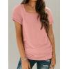 imageAUTOMET Womens Tops Casual Spring Summer Tshirts 2025 Short Sleeve Square Neck Basic Tee OutfitsPink