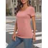 imageAUTOMET Womens Tops Casual Spring Summer Tshirts 2025 Short Sleeve Square Neck Basic Tee OutfitsPink
