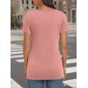 imageAUTOMET Womens Tops Casual Spring Summer Tshirts 2025 Short Sleeve Square Neck Basic Tee OutfitsPink