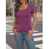 imageAUTOMET Womens Tops Casual Spring Summer Tshirts 2025 Short Sleeve Square Neck Basic Tee OutfitsPurple