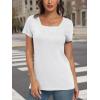 imageAUTOMET Womens Tops Casual Spring Summer Tshirts 2025 Short Sleeve Square Neck Basic Tee OutfitsWhite