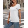 imageAUTOMET Womens Tops Casual Spring Summer Tshirts 2025 Short Sleeve Square Neck Basic Tee OutfitsWhite