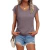imageAUTOMET Summer Tops for Women T Shirts 2025 Beach Vacation Fashion Spring Dressy Business Casual Outfits Workout Boho ClothesHeathergrey