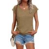 imageAUTOMET Summer Tops for Women T Shirts 2025 Beach Vacation Fashion Spring Dressy Business Casual Outfits Workout Boho ClothesKhaki