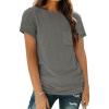 imageAUTOMET Womens Tops Business Casual Basic T Shirts Loose Fit Crewneck Short Sleeve Tee Summer Outfit Trendy Cute ClothesGrey