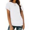 imageAUTOMET Womens Tops Business Casual Basic T Shirts Loose Fit Crewneck Short Sleeve Tee Summer Outfit Trendy Cute ClothesWhite