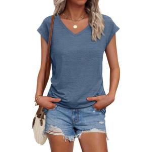 imageAUTOMET Summer Tops for Women T Shirts 2025 Beach Vacation Fashion Spring Dressy Business Casual Outfits Workout Boho ClothesBlue